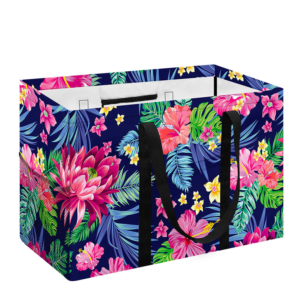 Blossom Tropical Flower Pattern Print Utility Tote Bag