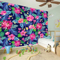 Blossom Tropical Flower Pattern Print Wall Sticker