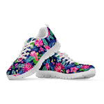 Blossom Tropical Flower Pattern Print White Running Shoes