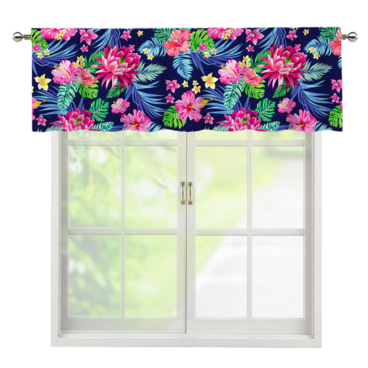 Blossom Tropical Flower Pattern Print Window Valance