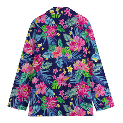 Blossom Tropical Flower Pattern Print Women's Blazer