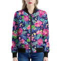Blossom Tropical Flower Pattern Print Women's Bomber Jacket