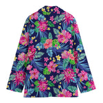 Blossom Tropical Flower Pattern Print Women's Cotton Blazer