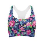 Blossom Tropical Flower Pattern Print Women's Sports Bra