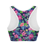 Blossom Tropical Flower Pattern Print Women's Sports Bra