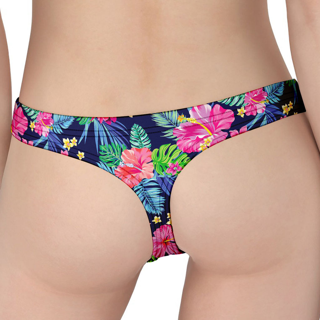Blossom Tropical Flower Pattern Print Women's Thong