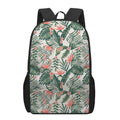 Blossom Tropical Leaves Pattern Print 17 Inch Backpack