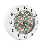 Blossom Tropical Leaves Pattern Print Alarm Clock
