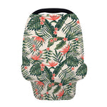 Blossom Tropical Leaves Pattern Print Baby Seat Cover