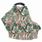 Blossom Tropical Leaves Pattern Print Baby Seat Cover