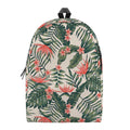 Blossom Tropical Leaves Pattern Print School Backpack
