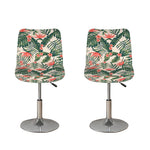 Blossom Tropical Leaves Pattern Print Bar Stool Covers