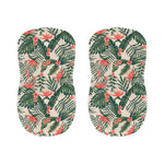 Blossom Tropical Leaves Pattern Print Bar Stool Covers