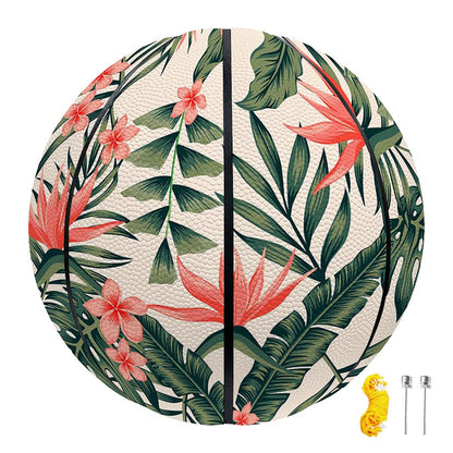 Blossom Tropical Leaves Pattern Print Basketball