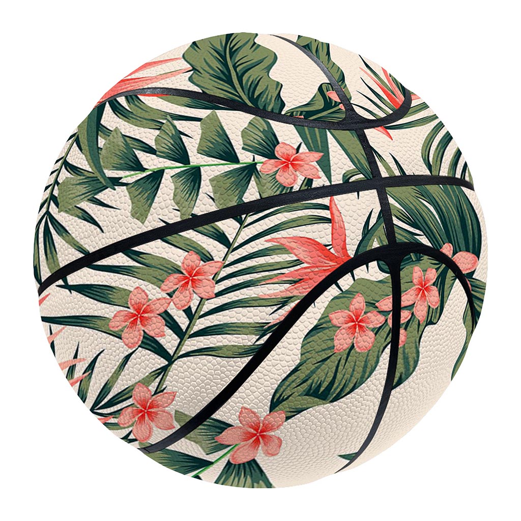 Blossom Tropical Leaves Pattern Print Basketball