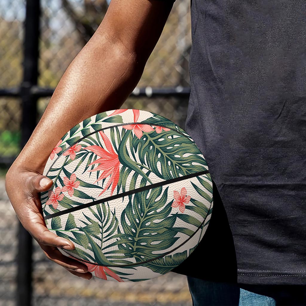 Blossom Tropical Leaves Pattern Print Basketball