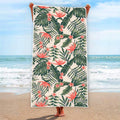 Blossom Tropical Leaves Pattern Print Beach Towel