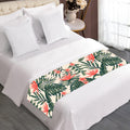 Blossom Tropical Leaves Pattern Print Bed Runner