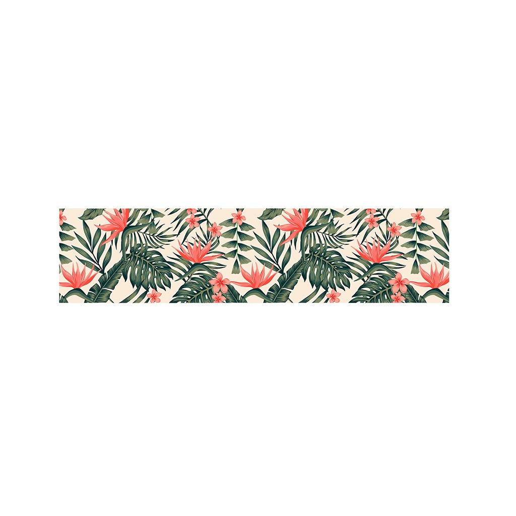 Blossom Tropical Leaves Pattern Print Bed Runner