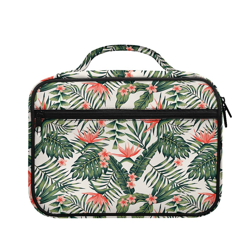 Blossom Tropical Leaves Pattern Print Briefcase Bible Bag