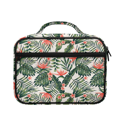 Blossom Tropical Leaves Pattern Print Briefcase Bible Bag