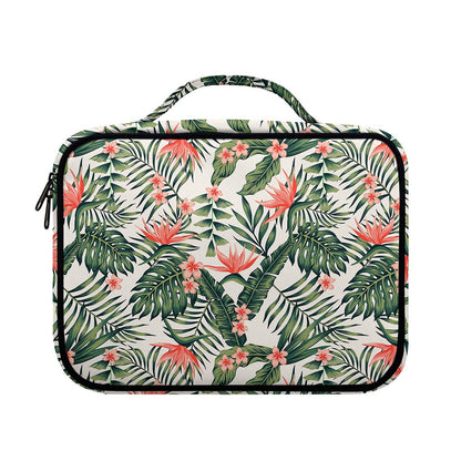 Blossom Tropical Leaves Pattern Print Briefcase Bible Bag