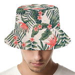 Blossom Tropical Leaves Pattern Print Bucket Hat