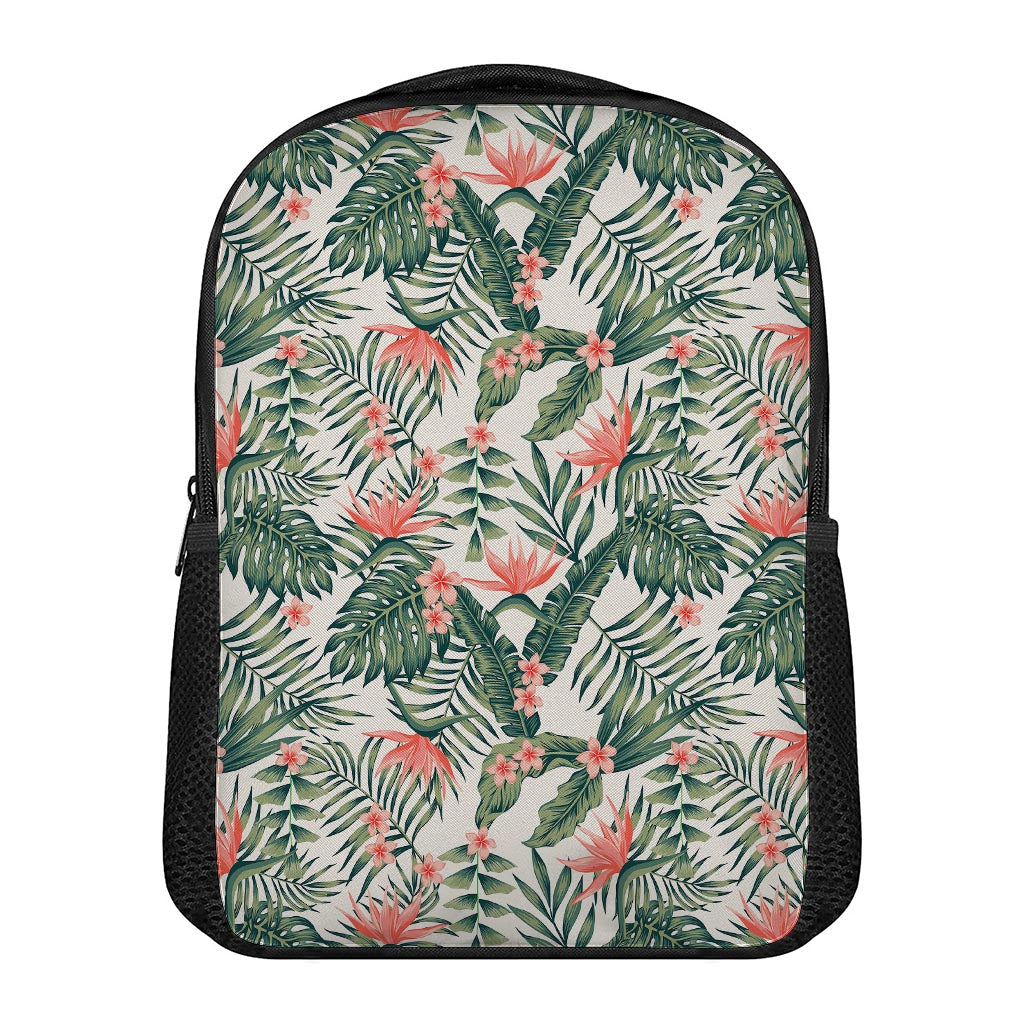 Blossom Tropical Leaves Pattern Print Casual Backpack