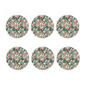 Blossom Tropical Leaves Pattern Print Coaster Set
