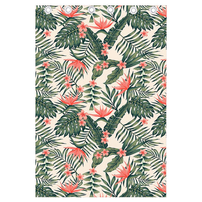 Blossom Tropical Leaves Pattern Print Curtain