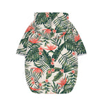 Blossom Tropical Leaves Pattern Print Dog Zip Up Hoodie
