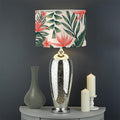 Blossom Tropical Leaves Pattern Print Drum Lamp Shade