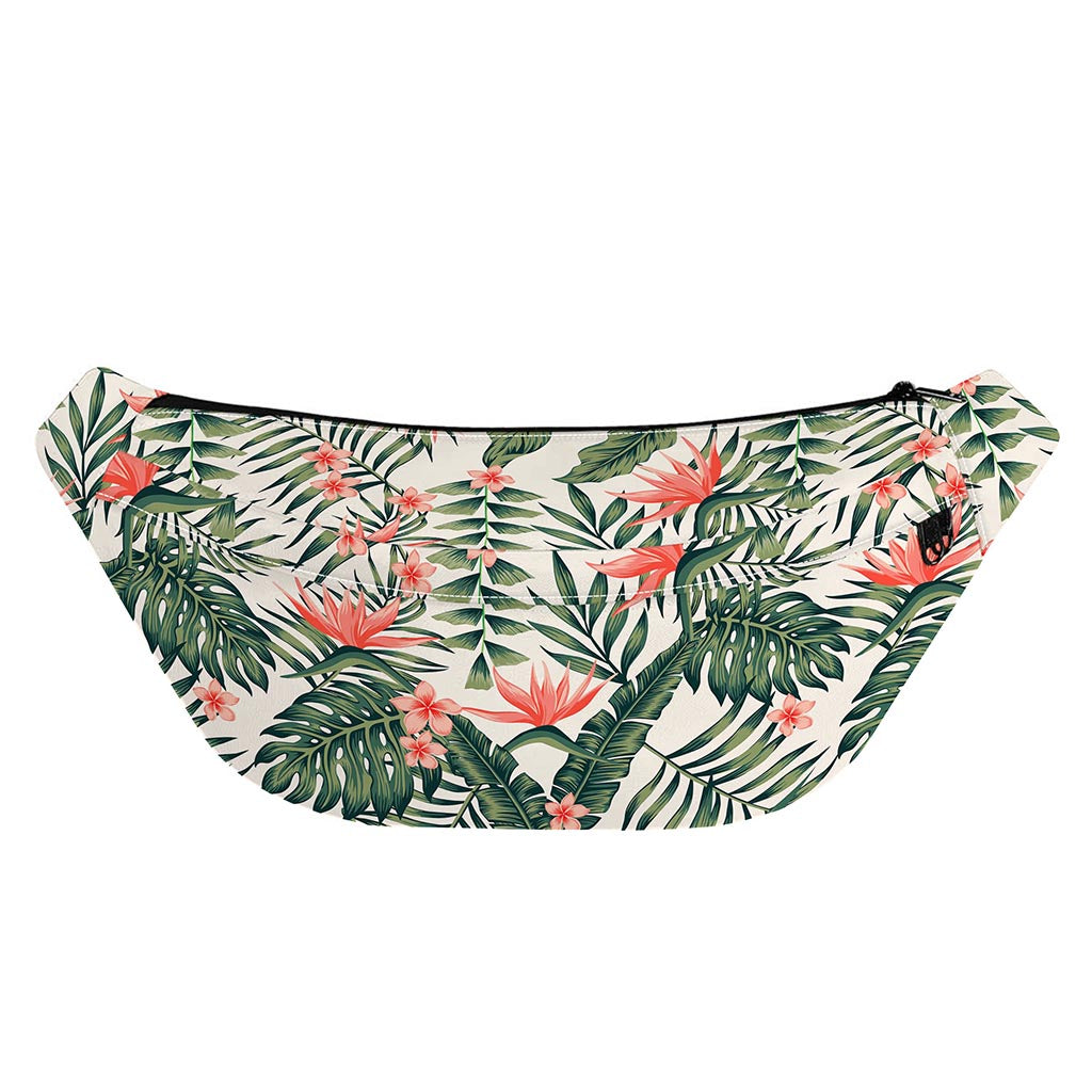 Blossom Tropical Leaves Pattern Print Fanny Pack