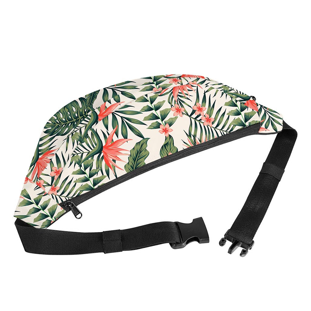 Blossom Tropical Leaves Pattern Print Fanny Pack