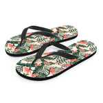 Blossom Tropical Leaves Pattern Print Flip Flops