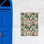 Blossom Tropical Leaves Pattern Print Garden Flag