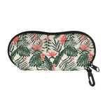 Blossom Tropical Leaves Pattern Print Glasses Case