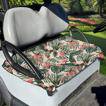 Blossom Tropical Leaves Pattern Print Golf Cart Seat Cover