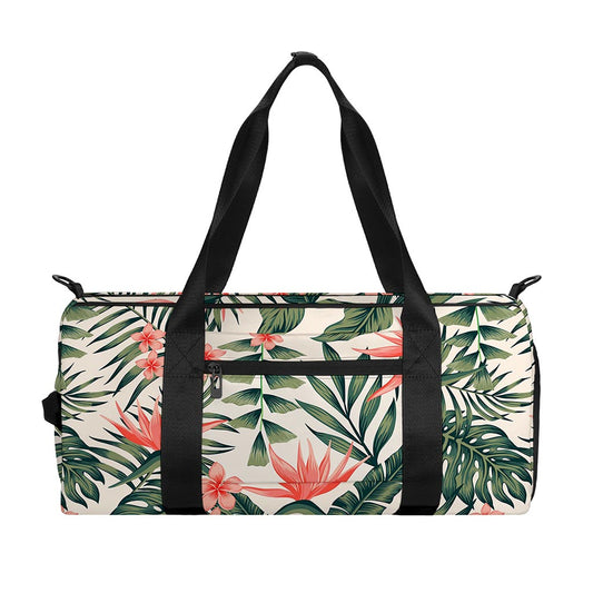 Blossom Tropical Leaves Pattern Print Gym Bag