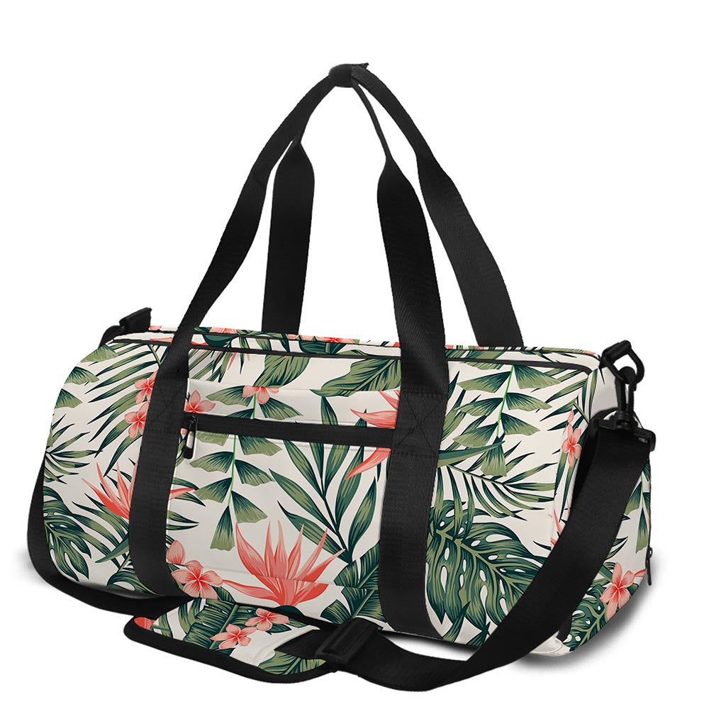 Blossom Tropical Leaves Pattern Print Gym Bag