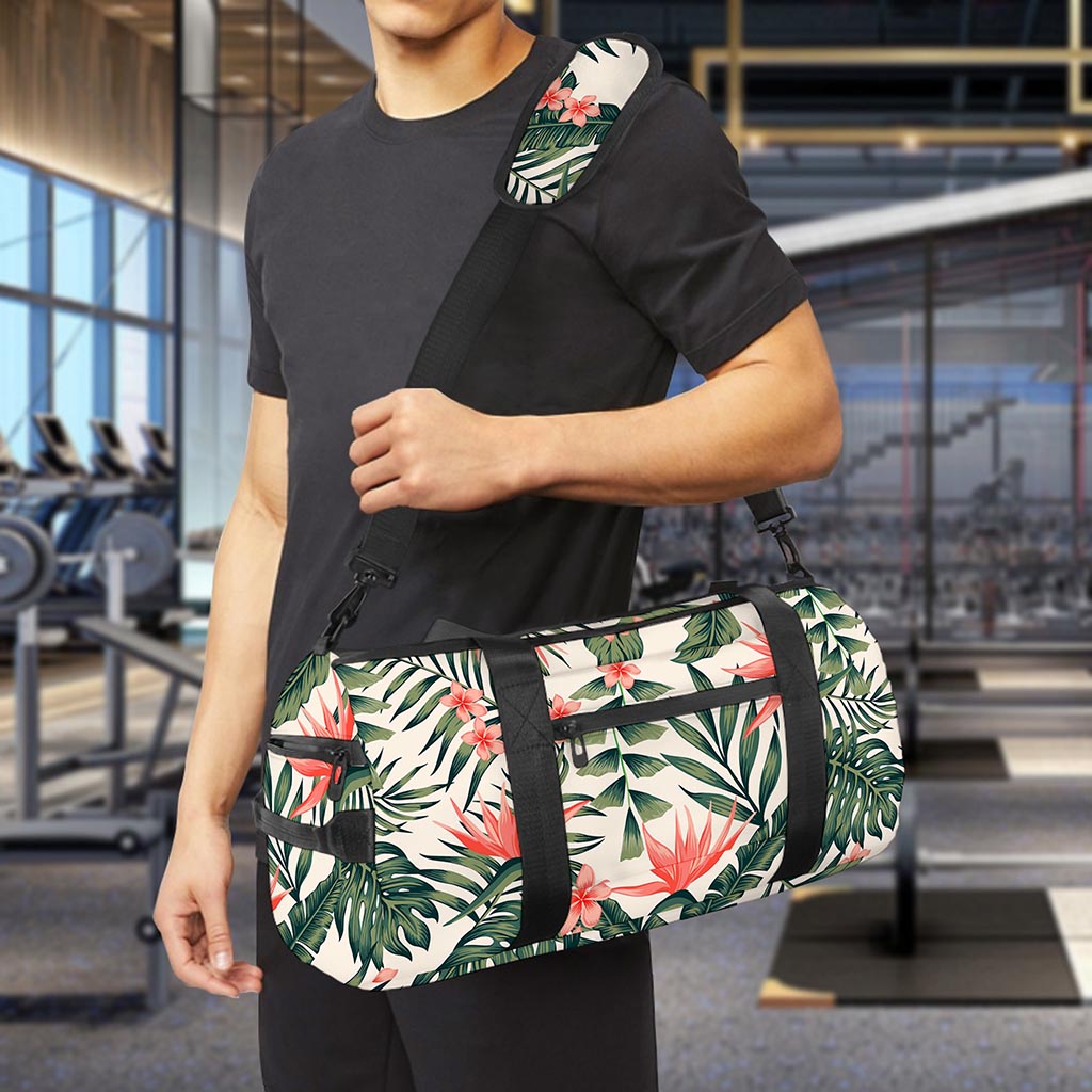 Blossom Tropical Leaves Pattern Print Gym Bag