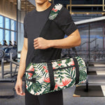Blossom Tropical Leaves Pattern Print Gym Bag