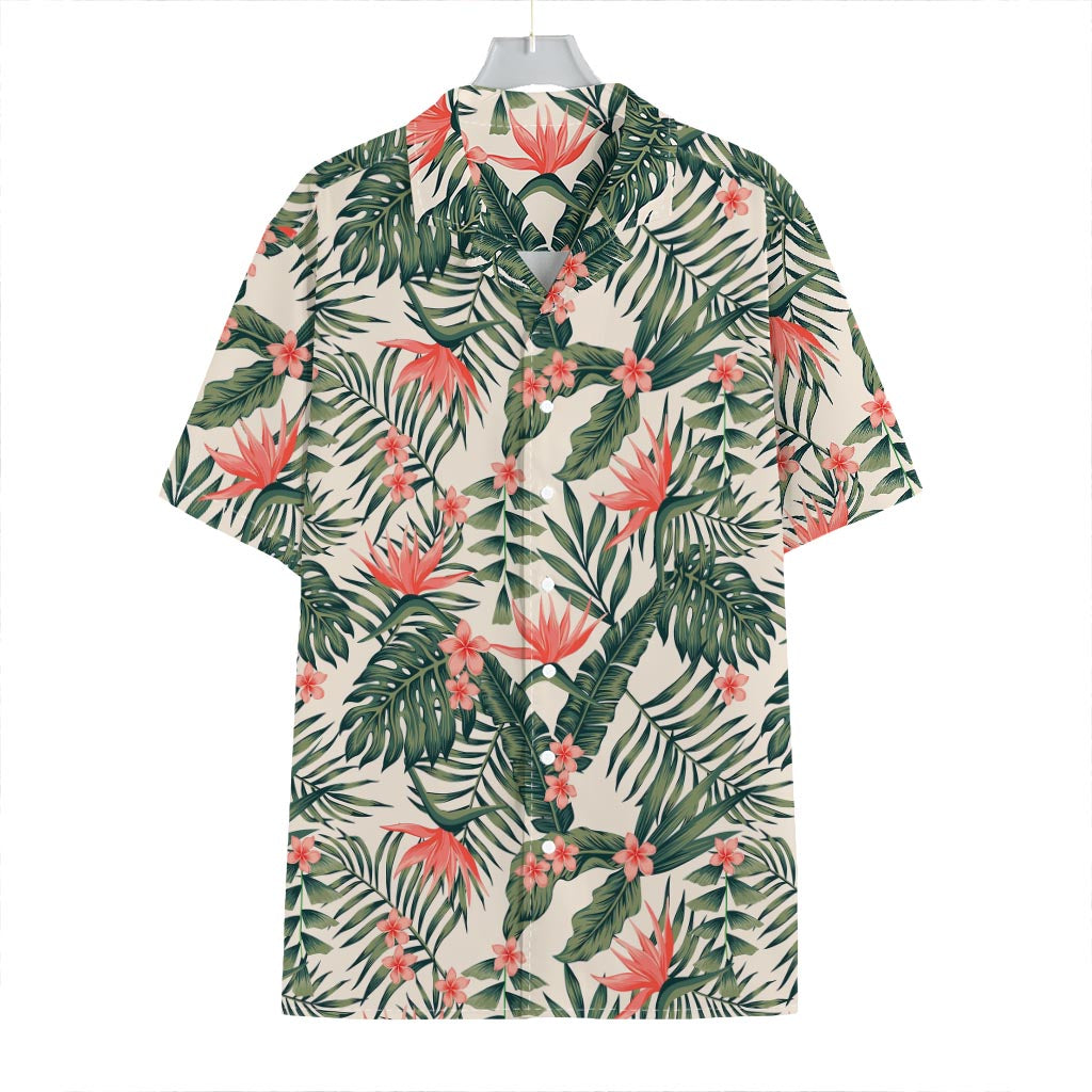 Blossom Tropical Leaves Pattern Print Hawaiian Shirt