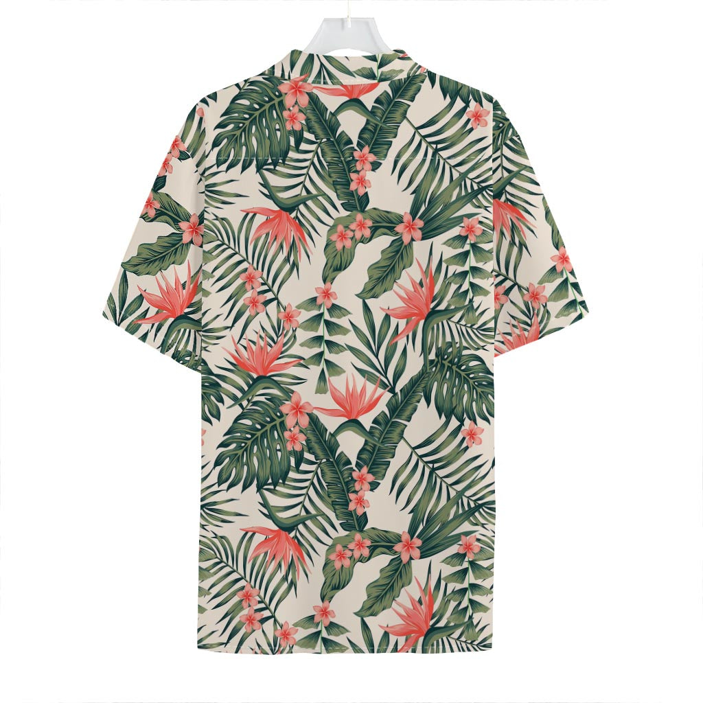 Blossom Tropical Leaves Pattern Print Hawaiian Shirt