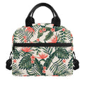 Blossom Tropical Leaves Pattern Print Insulated Lunch Bag