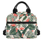 Blossom Tropical Leaves Pattern Print Insulated Lunch Bag