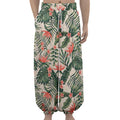 Blossom Tropical Leaves Pattern Print Lantern Pants