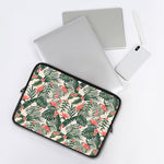 Blossom Tropical Leaves Pattern Print Laptop Sleeve