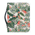 Blossom Tropical Leaves Pattern Print Leather Bible Cover
