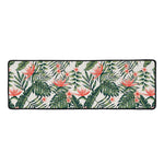 Blossom Tropical Leaves Pattern Print Long Kitchen Mat